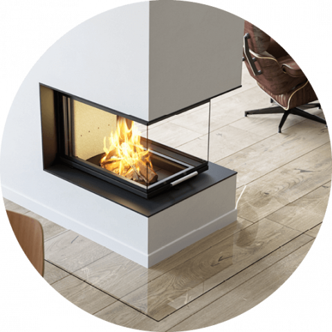 Peisinnsats Scan 5005 med glass på tre sider