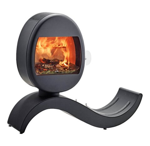 Sort vedovn Scan 66-5 med s-formet base med vedholder