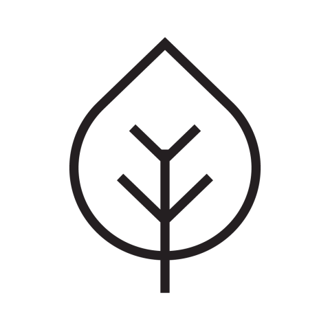 Et svart ikon av tre